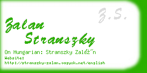 zalan stranszky business card